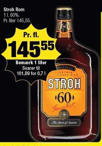 Calle Stroh rom tilbud