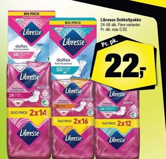 Calle Libresse dobbeltpakke tilbud