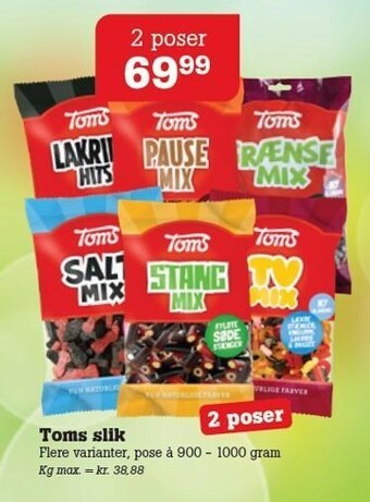 Poetzsch Padborg Toms slik tilbud