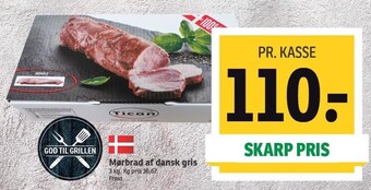 SPAR Mørbrad af dansk gris tilbud