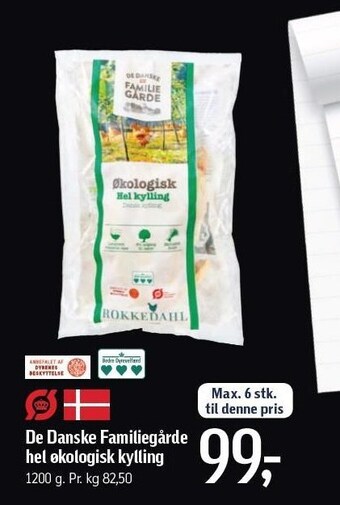 Føtex De danske familiegårde hel økologisk kylling tilbud