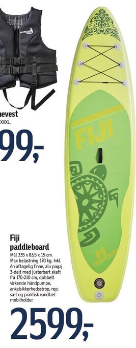 Føtex Fiji paddleboard tilbud