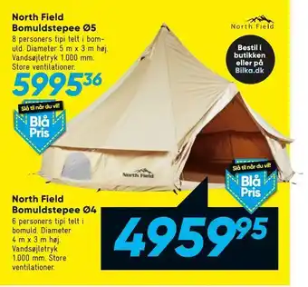 Bilka North Field Bomuldstepee Ø5 tilbud