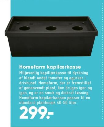Bilka Homefarm kapilærkasse tilbud