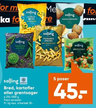 Bilka Brød, kartofler eller grøntsager tilbud