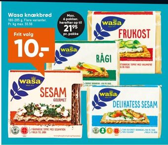 Bilka Wasa knækbrød tilbud