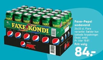Bilka Faxe-Pepsi sodavand tilbud