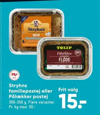 Bilka Stryhns familiepostej eller Pålækker postej tilbud