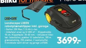 Bilka Landxcape LX835 robotplæneklipper inkl. garage tilbud