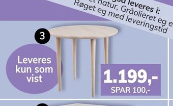 Daells Bolighus hjørnebord tilbud