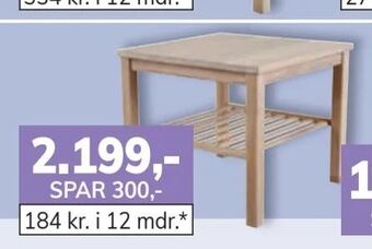 Daells Bolighus Hjørnebord tilbud