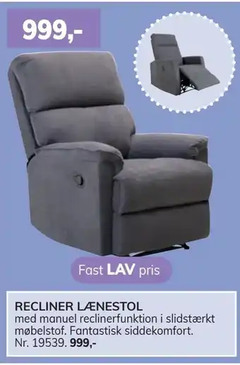 Daells Bolighus Recliner lænestol tilbud
