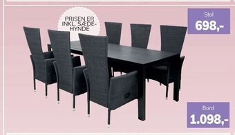 Daells Bolighus Havebord tilbud