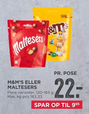 MENY M&m's eller maltesers tilbud