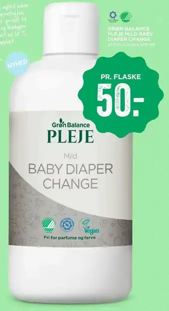 MENY Grøn balance pleje mild baby diaper change tilbud