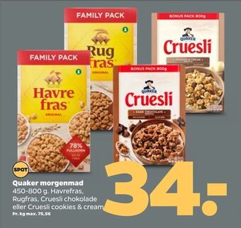 Netto Quaker morgenmad tilbud