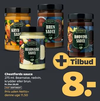 Netto Chestfords sauce tilbud