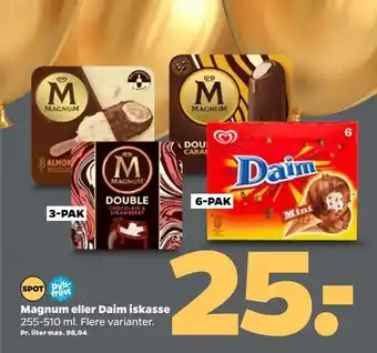 Netto Magnum eller Daim iskasse tilbud