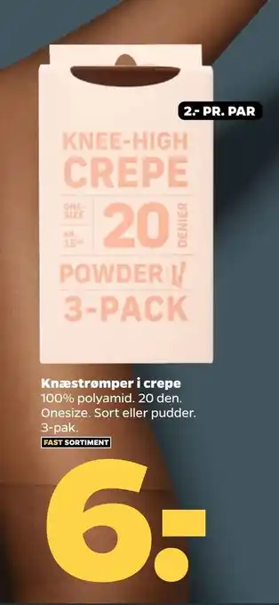 Netto Knæstrømper i crepe tilbud