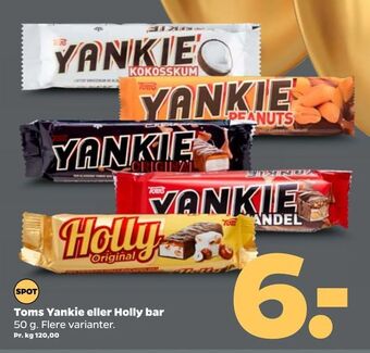 Netto Toms Yankie eller Holly bar tilbud