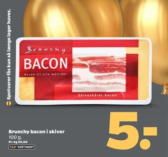 Netto Brunchy bacon i skiver tilbud