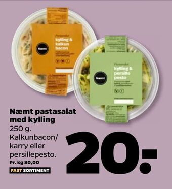 Netto Næmt pastasalat med kylling tilbud
