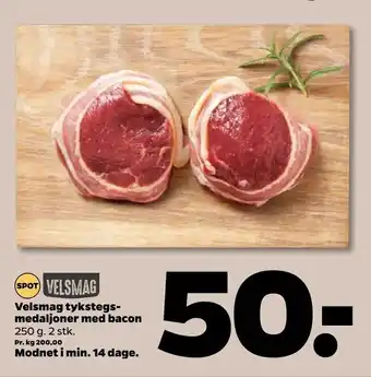 Netto Velsmag tykstegsmedaljoner med bacon tilbud