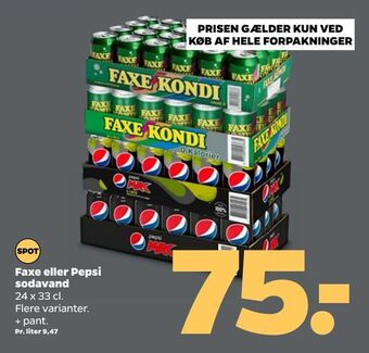 Netto Faxe eller Pepsi sodavand tilbud