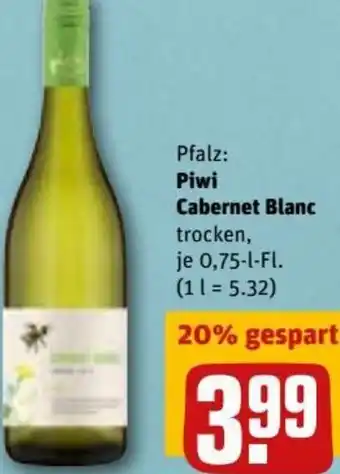 REWE DE Piwi Cabernet Blanc 0,75-l tilbud