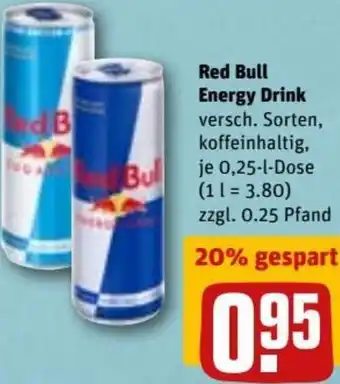 REWE DE Red Bull Energy Drink 0.25-l tilbud
