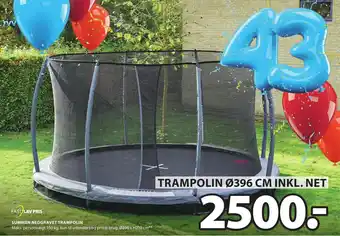 JYSK Summen Nedgravet Trampolin 396xH210 cm tilbud