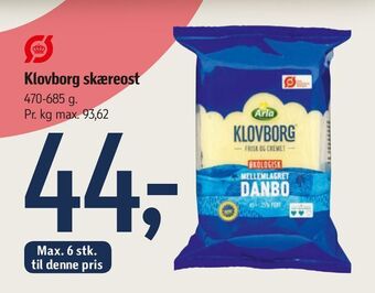 Føtex Klovborg skæreost tilbud