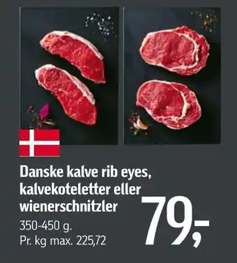 Føtex Danske kalve rib eyes, kalvekoteletter eller wienerschnitzler tilbud