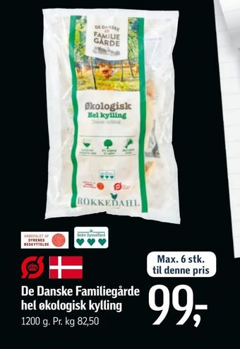 Føtex De Danske Familiegårde hel økologisk kylling tilbud