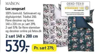 Føtex Lux sengesæt tilbud