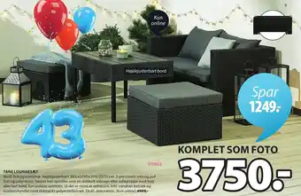 JYSK Tane Loungesæt B65xL110xH16/25/55 cm tilbud