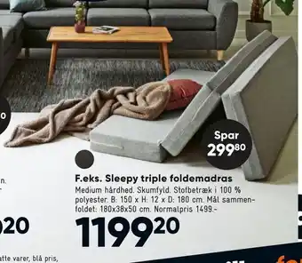 Bilka Sleepy triple foldemadras tilbud