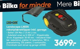 Bilka Landxcape LX835 robotplæneklipper inkl. garage tilbud