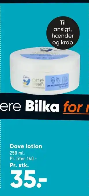 Bilka Dove lotion tilbud
