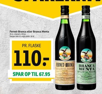 SPAR Fernet-Branca eller Branca Menta tilbud