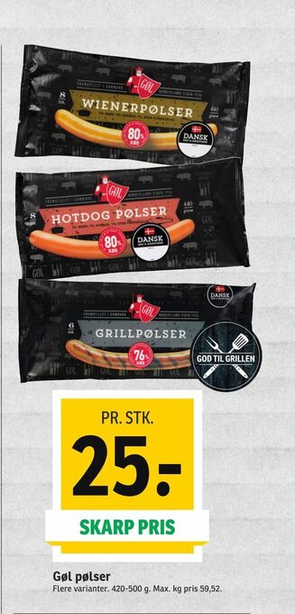 SPAR Gøl pølser tilbud