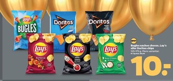 Netto Bugles nachos cheese, Lay's el. Doritos chips tilbud