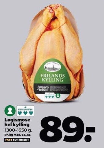 Netto Løgismose hel kylling tilbud