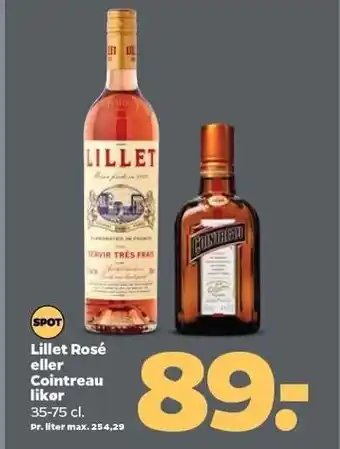 Lillet Rose el. Cointreau likør
