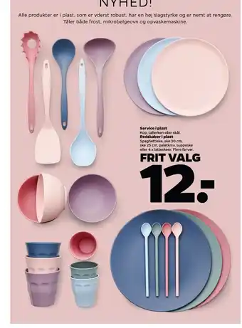 Netto Service i plast el. redskaber i plast tilbud