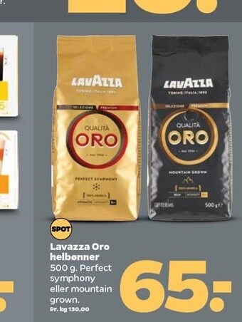 Netto Lavazza Oro helbønner tilbud