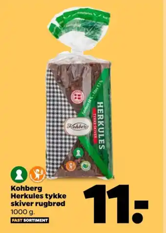 Netto Herkules rugbrød-skiver tilbud