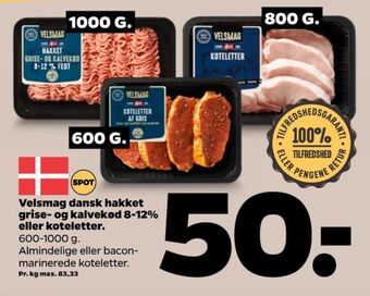 Netto Velsmag hakket kalv og grisekød tilbud