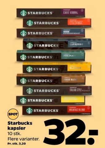 Netto Starbucks kaffekapsler tilbud