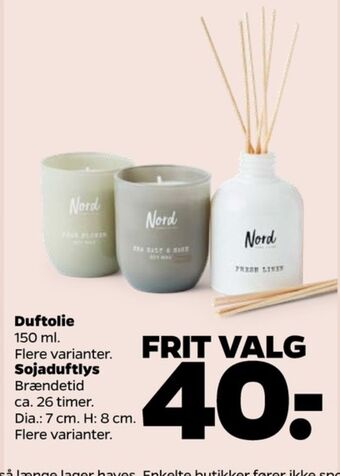 Netto Nord home living duftolie tilbud